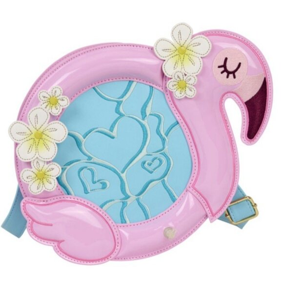 Loungefly Handbags - Loungefly Flamingo Pool Float Figural Crossbody Bag W Coin Purse NWT